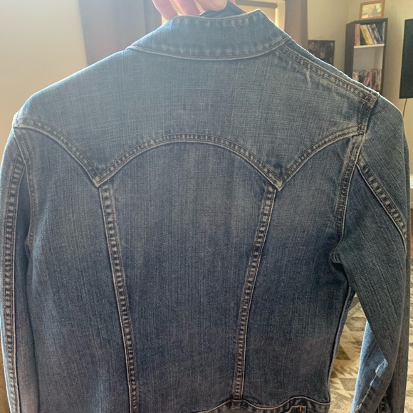 GAP XS moto style denim jacket - Picture 2 of 3